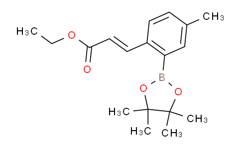CAS No. 1198615-78-9, (E)-Ethyl 3-(4-methyl-2-(4,4,5,5-tetramethyl-1,3,2-dioxaborolan-2-yl)phenyl)acrylate