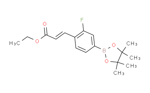 CAS No. 1198615-65-4, (E)-Ethyl 3-(2-fluoro-4-(4,4,5,5-tetramethyl-1,3,2-dioxaborolan-2-yl)phenyl)acrylate