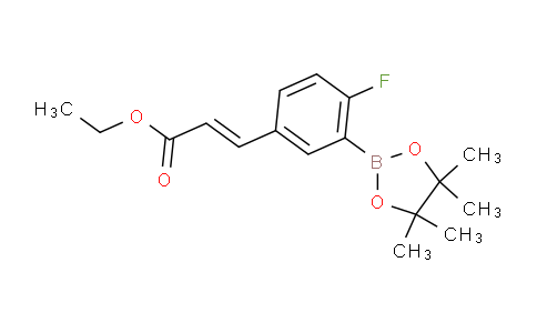 CAS No. 1198615-72-3, (E)-Ethyl 3-(4-fluoro-3-(4,4,5,5-tetramethyl-1,3,2-dioxaborolan-2-yl)phenyl)acrylate