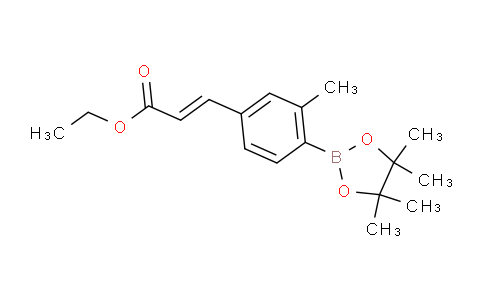 CAS No. 1198615-81-4, (E)-Ethyl 3-(3-methyl-4-(4,4,5,5-tetramethyl-1,3,2-dioxaborolan-2-yl)phenyl)acrylate