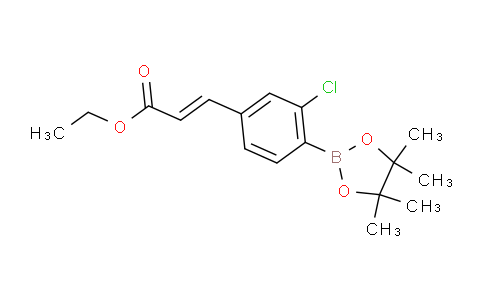 CAS No. 1198615-71-2, (E)-Ethyl 3-(3-chloro-4-(4,4,5,5-tetramethyl-1,3,2-dioxaborolan-2-yl)phenyl)acrylate