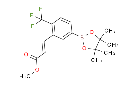 CAS No. 1256945-02-4, (E)-Methyl 3-(5-(4,4,5,5-tetramethyl-1,3,2-dioxaborolan-2-yl)-2-(trifluoromethyl)phenyl)acrylate