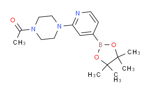 CAS No. 1201644-37-2, 1-(4-(4-(4,4,5,5-Tetramethyl-1,3,2-dioxaborolan-2-yl)pyridin-2-yl)piperazin-1-yl)ethanone
