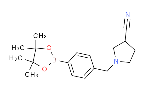 CAS No. 1206594-14-0, 1-(4-(4,4,5,5-Tetramethyl-1,3,2-dioxaborolan-2-yl)benzyl)pyrrolidine-3-carbonitrile