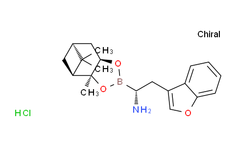 CAS No. 1897396-17-6, (R)-2-(Benzofuran-3-yl)-1-((3aS,4S,6S,7aR)-3a,5,5-trimethylhexahydro-4,6-methanobenzo[d][1,3,2]dioxaborol-2-yl)ethan-1-amine hydrochloride