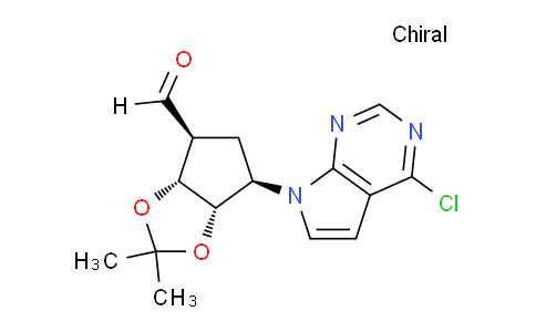 CAS No. 1379540-71-2, (3aR,4S,6R,6aS)-6-{4-chloro-7H-pyrrolo[2,3-d]pyrimidin-7-yl}-2,2-dimethyl-hexahydrocyclopenta[d][1,3]dioxole-4-carbaldehyde