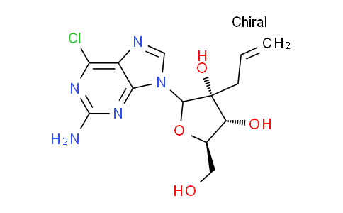 CAS No. 1378912-51-6, (3R,4R,5R)-3-allyl-2-(2-amino-6-chloro-9H-purin-9-yl)-5-(hydroxymethyl)tetrahydrofuran-3,4-diol