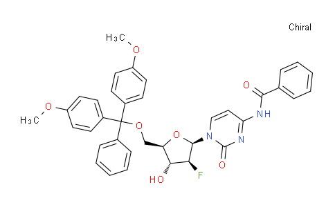 CAS No. 154771-33-2, N-(1-((2R,3S,4R,5R)-5-((bis(4-methoxyphenyl)(phenyl)methoxy)methyl)-3-fluoro-4-hydroxytetrahydrofuran-2-yl)-2-oxo-1,2-dihydropyrimidin-4-yl)benzamide