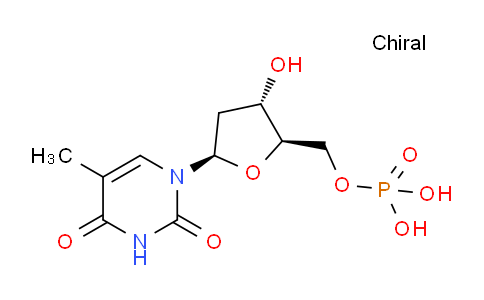 CAS No. 365-07-1, ((2R,3S,5R)-3-hydroxy-5-(5-methyl-2,4-dioxo-3,4-dihydropyrimidin-1(2H)-yl)tetrahydrofuran-2-yl)methyl dihydrogen phosphate