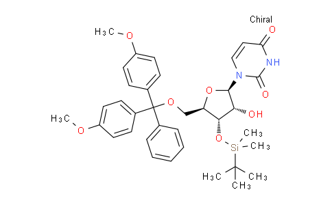 81246-81-3 | 1-((2R,3R,4S,5R)-5-((Bis(4-methoxyphenyl)(phenyl)methoxy)methyl)-4-((tert-butyldimethylsilyl)oxy)-3-hydroxytetrahydrofuran-2-yl)pyrimidine-2,4(1H,3H)-dione