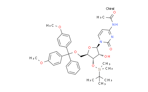 CAS No. 123956-65-0, N-(1-((2R,3R,4S,5R)-5-((Bis(4-methoxyphenyl)(phenyl)methoxy)methyl)-4-((tert-butyldimethylsilyl)oxy)-3-hydroxytetrahydrofuran-2-yl)-2-oxo-1,2-dihydropyrimidin-4-yl)acetamide