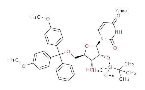 81246-80-2 | 1-((2R,3R,4R,5R)-5-((Bis(4-methoxyphenyl)(phenyl)methoxy)methyl)-3-((tert-butyldimethylsilyl)oxy)-4-hydroxytetrahydrofuran-2-yl)pyrimidine-2,4(1H,3H)-dione