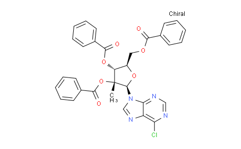 MC707769 | 205171-04-6 | (2R,3R,4R,5R)-5-((benzoyloxy)methyl)-2-(6-chloro-9H-purin-9-yl)-3-methyltetrahydrofuran-3,4-diyl dibenzoate