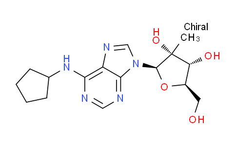 CAS No. 205171-06-8, (2R,3R,4R,5R)-2-(6-(Cyclopentylamino)-9H-purin-9-yl)-5-(hydroxymethyl)-3-methyltetrahydrofuran-3,4-diol