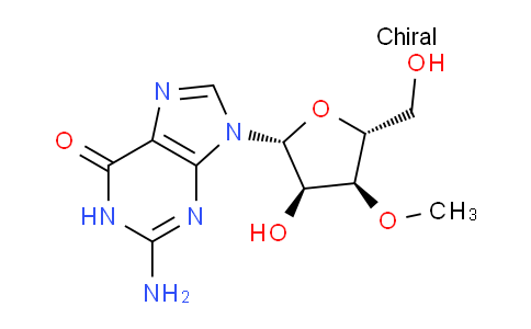 CAS No. 10300-27-3, 2-amino-9-((2R,3R,4S,5R)-3-hydroxy-5-(hydroxymethyl)-4-methoxytetrahydrofuran-2-yl)-1,9-dihydro-6H-purin-6-one