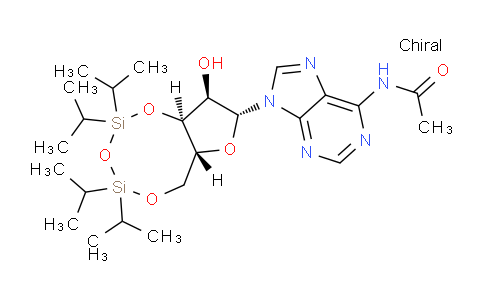 CAS No. 828247-65-0, N-(9-((6aR,8R,9R,9aS)-9-hydroxy-2,2,4,4-tetraisopropyltetrahydro-6H-furo[3,2-f][1,3,5,2,4]trioxadisilocin-8-yl)-9H-purin-6-yl)acetamide
