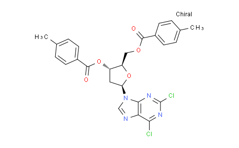 CAS No. 38925-80-3, (2R,3S,5R)-5-(2,6-dichloro-9H-purin-9-yl)-2-(((4-methylbenzoyl)oxy)methyl)tetrahydrofuran-3-yl 4-methylbenzoate