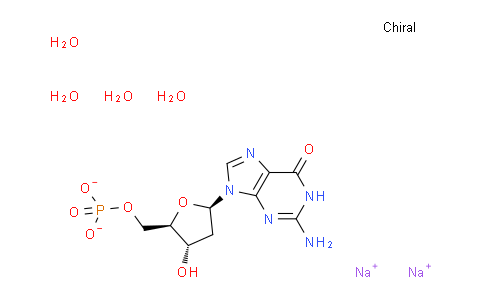 CAS No. 52558-16-4, Sodium ((2R,3S,5R)-5-(2-amino-6-oxo-1H-purin-9(6H)-yl)-3-hydroxytetrahydrofuran-2-yl)methyl phosphate tetrahydrate