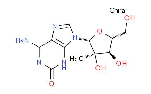 CAS No. 714249-83-9, 6-amino-9-((2R,3R,4R,5R)-3,4-dihydroxy-5-(hydroxymethyl)-3-methyltetrahydrofuran-2-yl)-3,9-dihydro-2H-purin-2-one