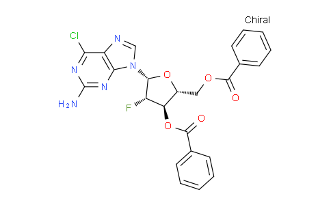 CAS No. 118373-61-8, (2R,3R,4S,5R)-5-(2-amino-6-chloro-9H-purin-9-yl)-2-((benzoyloxy)methyl)-4-fluorotetrahydrofuran-3-yl benzoate