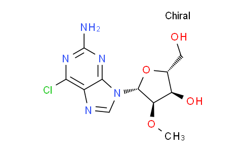 CAS No. 194034-59-8, (2R,3R,4R,5R)-5-(2-amino-6-chloro-9H-purin-9-yl)-2-(hydroxymethyl)-4-methoxytetrahydrofuran-3-ol