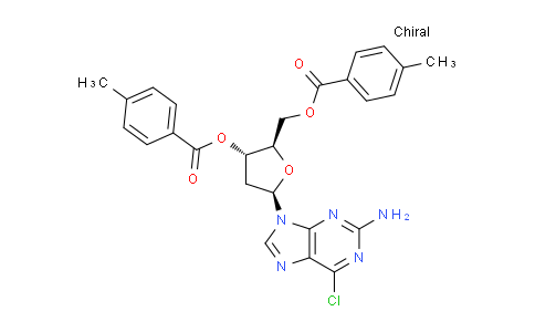 CAS No. 35095-93-3, (2R,3S,5R)-5-(2-amino-6-chloro-9H-purin-9-yl)-2-(((4-methylbenzoyl)oxy)methyl)tetrahydrofuran-3-yl 4-methylbenzoate