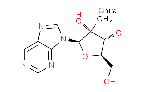 CAS No. 690269-86-4, (2R,3R,4R,5R)-5-(hydroxymethyl)-3-methyl-2-(9H-purin-9-yl)tetrahydrofuran-3,4-diol