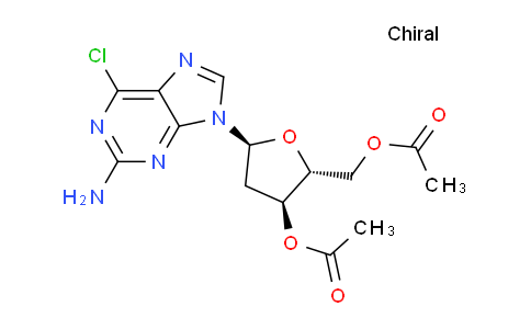 CAS No. 69992-11-6, ((2R,3S,5S)-3-acetoxy-5-(2-amino-6-chloro-9H-purin-9-yl)tetrahydrofuran-2-yl)methyl acetate