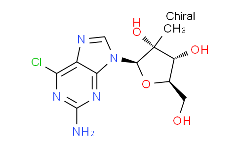 CAS No. 640725-74-2, (2R,3R,4R,5R)-2-(2-amino-6-chloro-9H-purin-9-yl)-5-(hydroxymethyl)-3-methyltetrahydrofuran-3,4-diol