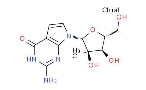 CAS No. 443642-38-4, 2-Amino-7-((2R,3R,4R,5R)-3,4-dihydroxy-5-(hydroxymethyl)-3-methyltetrahydrofuran-2-yl)-3H-pyrrolo[2,3-d]pyrimidin-4(7H)-one