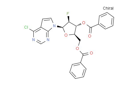 CAS No. 169516-55-6, ((2R,3R,4S,5R)-3-(benzoyloxy)-5-(4-chloro-7H-pyrrolo[2,3-d]pyrimidin-7-yl)-4-fluorotetrahydrofuran-2-yl)methyl benzoate