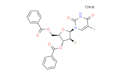 CAS No. 97614-45-4, ((2R,3R,4S,5R)-3-(benzoyloxy)-4-fluoro-5-(5-iodo-2,4-dioxo-3,4-dihydropyrimidin-1(2H)-yl)tetrahydrofuran-2-yl)methyl benzoate