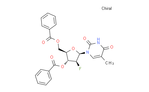 CAS No. 97614-47-6, ((2R,3R,4S,5R)-3-(benzoyloxy)-4-fluoro-5-(5-methyl-2,4-dioxo-3,4-dihydropyrimidin-1(2H)-yl)tetrahydrofuran-2-yl)methyl benzoate