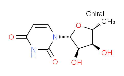 CAS No. 15958-99-3, 1-((2R,3R,4S,5R)-3,4-dihydroxy-5-methyltetrahydrofuran-2-yl)pyrimidine-2,4(1H,3H)-dione