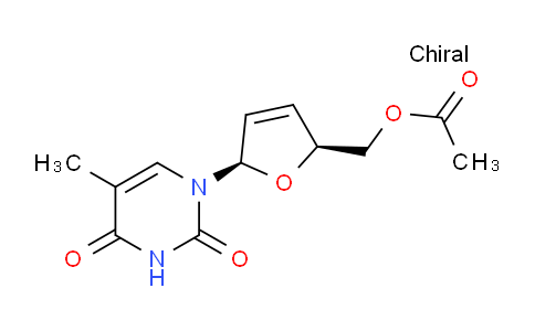 CAS No. 77421-68-2, ((2S,5R)-5-(5-methyl-2,4-dioxo-3,4-dihydropyrimidin-1(2H)-yl)-2,5-dihydrofuran-2-yl)methyl acetate