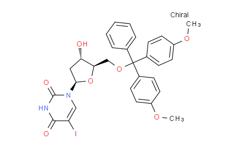 CAS No. 104375-88-4, 1-((2R,4S,5R)-5-((bis(4-methoxyphenyl)(phenyl)methoxy)methyl)-4-hydroxytetrahydrofuran-2-yl)-5-iodopyrimidine-2,4(1H,3H)-dione
