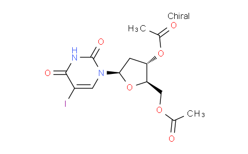 CAS No. 1956-30-5, ((2R,3S,5R)-3-acetoxy-5-(5-iodo-2,4-dioxo-3,4-dihydropyrimidin-1(2H)-yl)tetrahydrofuran-2-yl)methyl acetate