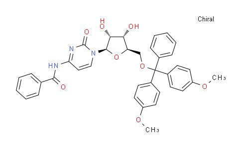 CAS No. 81246-76-6, N-(1-((2R,3R,4S,5R)-5-((bis(4-methoxyphenyl)(phenyl)methoxy)methyl)-3,4-dihydroxytetrahydrofuran-2-yl)-2-oxo-1,2-dihydropyrimidin-4-yl)benzamide