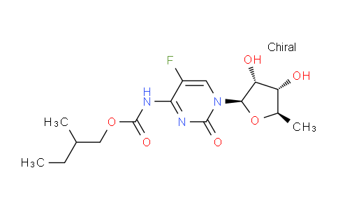 CAS No. 910129-15-6, 2-methylbutyl (1-((2R,3R,4S,5R)-3,4-dihydroxy-5-methyltetrahydrofuran-2-yl)-5-fluoro-2-oxo-1,2-dihydropyrimidin-4-yl)carbamate