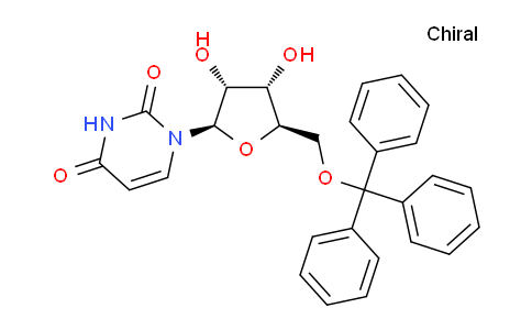 CAS No. 6554-10-5, 1-((2R,3R,4S,5R)-3,4-dihydroxy-5-((trityloxy)methyl)tetrahydrofuran-2-yl)pyrimidine-2,4(1H,3H)-dione