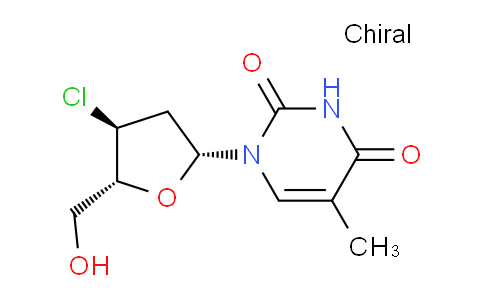 CAS No. 25526-94-7, 1-((2R,4S,5R)-4-chloro-5-(hydroxymethyl)tetrahydrofuran-2-yl)-5-methylpyrimidine-2,4(1H,3H)-dione