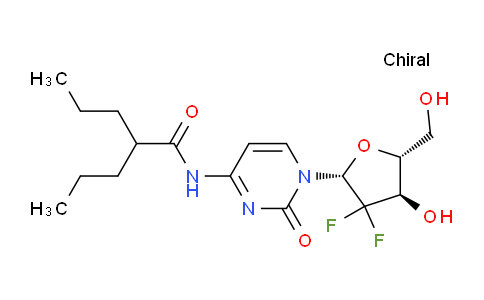 CAS No. 892128-60-8, N-(1-((2R,4R,5R)-3,3-difluoro-4-hydroxy-5-(hydroxymethyl)tetrahydrofuran-2-yl)-2-oxo-1,2-dihydropyrimidin-4-yl)-2-propylpentanamide
