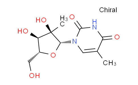 CAS No. 119410-84-3, 1-((2R,3R,4R,5R)-3,4-Dihydroxy-5-(hydroxymethyl)-3-methyltetrahydrofuran-2-yl)-5-methylpyrimidine-2,4(1H,3H)-dione