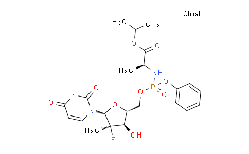 1190308-01-0 | isopropyl ((R)-(((2R,3R,4R,5R)-5-(2,4-dioxo-3,4-dihydropyrimidin-1(2H)-yl)-4-fluoro-3-hydroxy-4-methyltetrahydrofuran-2-yl)methoxy)(phenoxy)phosphoryl)-L-alaninate