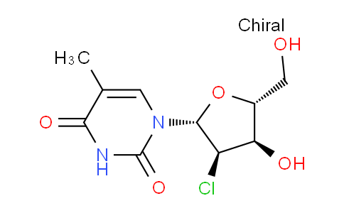 CAS No. 54898-34-9, 1-((2R,3R,4R,5R)-3-chloro-4-hydroxy-5-(hydroxymethyl)tetrahydrofuran-2-yl)-5-methylpyrimidine-2,4(1H,3H)-dione
