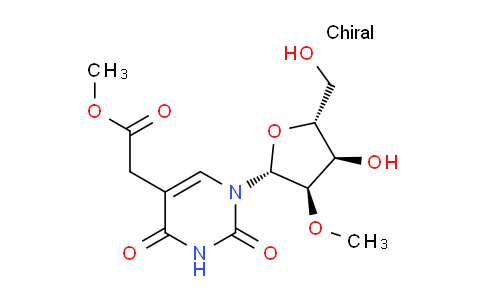 CAS No. 60197-31-1, methyl 2-(1-((2R,3R,4R,5R)-4-hydroxy-5-(hydroxymethyl)-3-methoxytetrahydrofuran-2-yl)-2,4-dioxo-1,2,3,4-tetrahydropyrimidin-5-yl)acetate