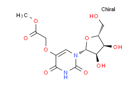 CAS No. 66536-81-0, methyl 2-((1-((2R,3R,4S,5R)-3,4-dihydroxy-5-(hydroxymethyl)tetrahydrofuran-2-yl)-2,4-dioxo-1,2,3,4-tetrahydropyrimidin-5-yl)oxy)acetate