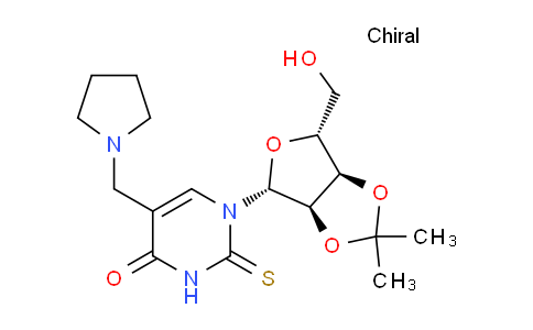 CAS No. 89845-82-9, 1-((3aR,4R,6R,6aR)-6-(hydroxymethyl)-2,2-dimethyltetrahydrofuro[3,4-d][1,3]dioxol-4-yl)-5-(pyrrolidin-1-ylmethyl)-2-thioxo-2,3-dihydropyrimidin-4(1H)-one