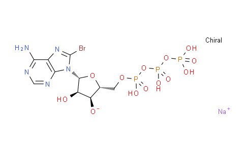 CAS No. 81035-56-5, Sodium (2R,3S,4R,5R)-5-(6-amino-8-bromo-9H-purin-9-yl)-4-hydroxy-2-(((hydroxy((hydroxy(phosphonooxy)phosphoryl)oxy)phosphoryl)oxy)methyl)tetrahydrofuran-3-olate