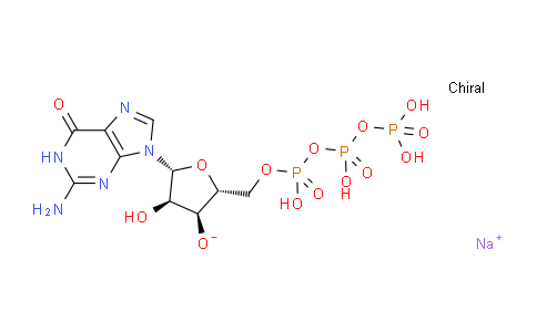 CAS No. 24905-71-3, Sodium (2R,3S,4R,5R)-5-(2-amino-6-oxo-1H-purin-9(6H)-yl)-4-hydroxy-2-(((hydroxy((hydroxy(phosphonooxy)phosphoryl)oxy)phosphoryl)oxy)methyl)tetrahydrofuran-3-olate